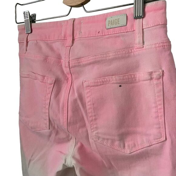 NEW Paige Hoxton Slim Raw Hem Sunset Ombre in Size 26 - Picture 5 of 9